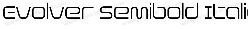 Evolver Semibold Italic字体转换